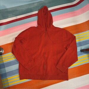 Old Navy Red Full-Zip Up Hoodie Sweater Men’s Size XX-Large